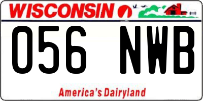 WI license plate 056NWB