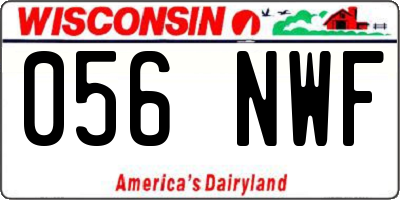 WI license plate 056NWF