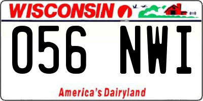 WI license plate 056NWI