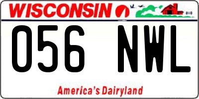 WI license plate 056NWL
