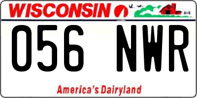 WI license plate 056NWR