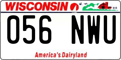 WI license plate 056NWU