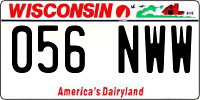 WI license plate 056NWW