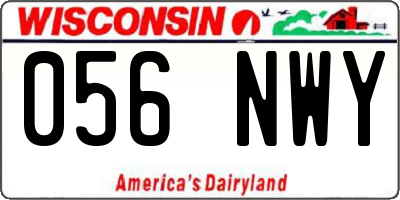 WI license plate 056NWY