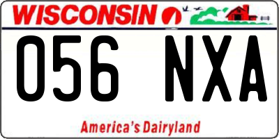 WI license plate 056NXA