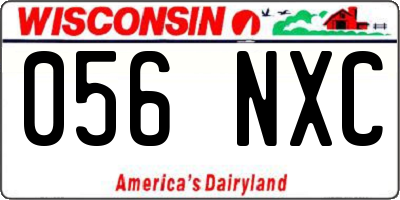 WI license plate 056NXC