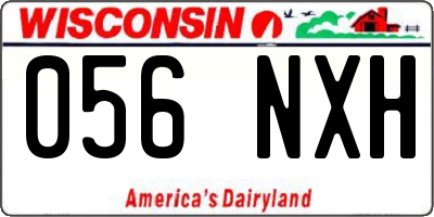 WI license plate 056NXH