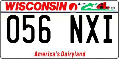 WI license plate 056NXI