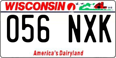 WI license plate 056NXK