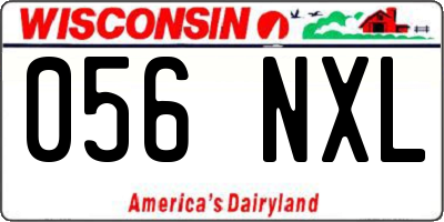 WI license plate 056NXL