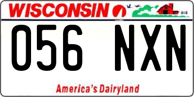 WI license plate 056NXN