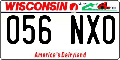 WI license plate 056NXO