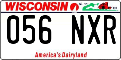 WI license plate 056NXR