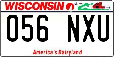 WI license plate 056NXU