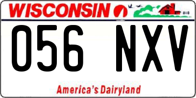 WI license plate 056NXV
