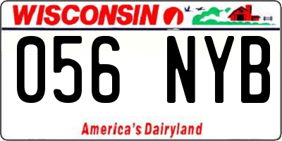 WI license plate 056NYB