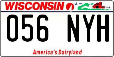 WI license plate 056NYH