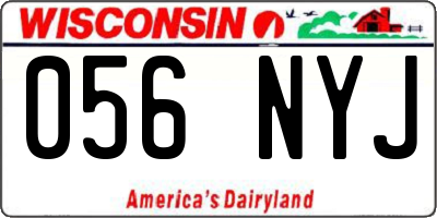 WI license plate 056NYJ