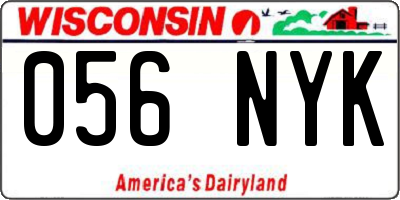 WI license plate 056NYK