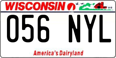 WI license plate 056NYL