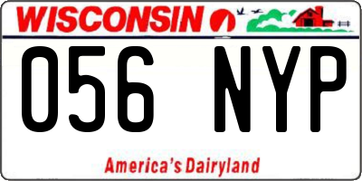 WI license plate 056NYP