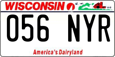 WI license plate 056NYR