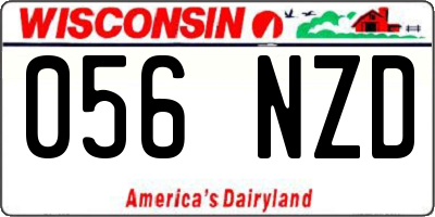 WI license plate 056NZD