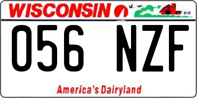 WI license plate 056NZF