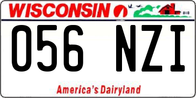 WI license plate 056NZI
