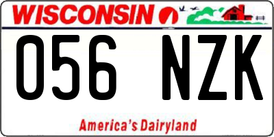 WI license plate 056NZK