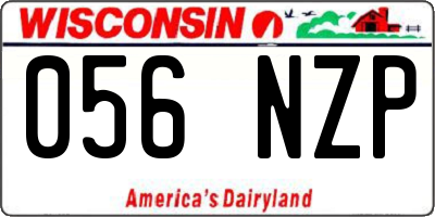 WI license plate 056NZP