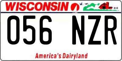 WI license plate 056NZR