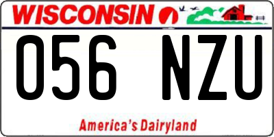 WI license plate 056NZU