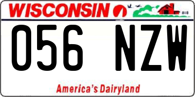 WI license plate 056NZW