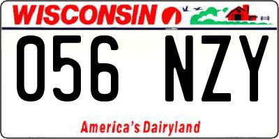 WI license plate 056NZY