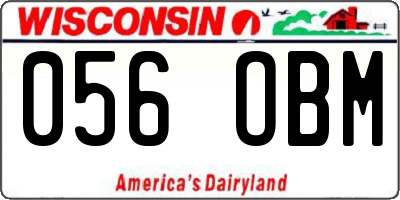 WI license plate 056OBM