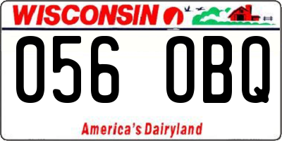 WI license plate 056OBQ