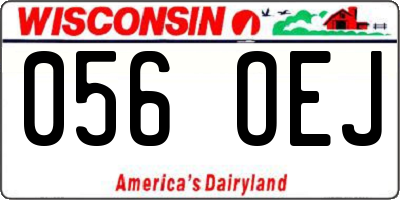 WI license plate 056OEJ