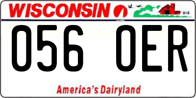 WI license plate 056OER