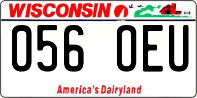 WI license plate 056OEU
