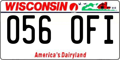 WI license plate 056OFI