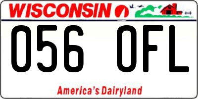 WI license plate 056OFL