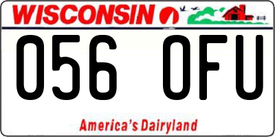 WI license plate 056OFU