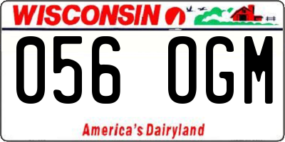 WI license plate 056OGM