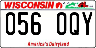 WI license plate 056OQY