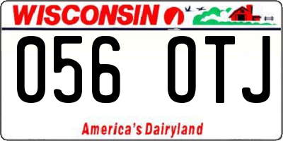 WI license plate 056OTJ