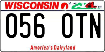 WI license plate 056OTN