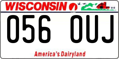 WI license plate 056OUJ