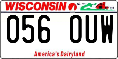 WI license plate 056OUW