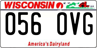 WI license plate 056OVG